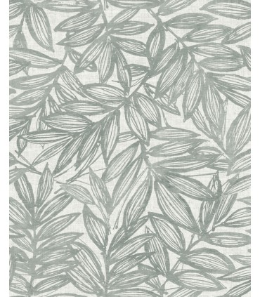 4146-27234 - Rhythmic Grey Leaf Wallpaper-Harmony