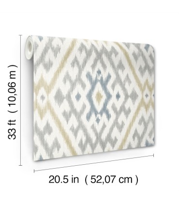 4146-27235 - Solola Chartreuse Ikat Wallpaper-Harmony