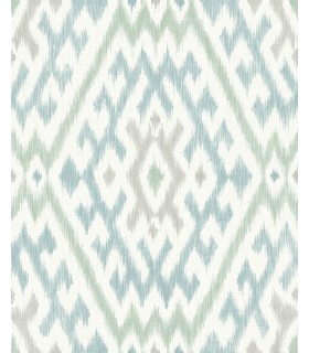 4146-27236 - Solola Aqua Ikat Wallpaper-Harmony