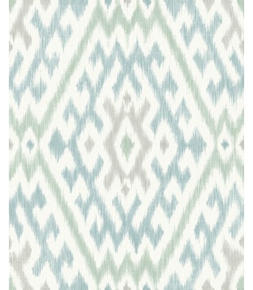 4146-27236 - Solola Aqua Ikat Wallpaper-Harmony