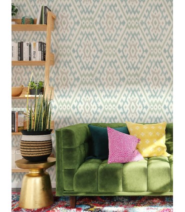 4146-27236 - Solola Aqua Ikat Wallpaper-Harmony