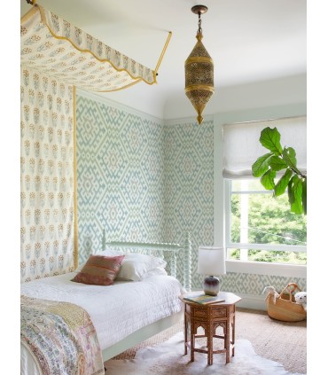 4146-27236 - Solola Aqua Ikat Wallpaper-Harmony