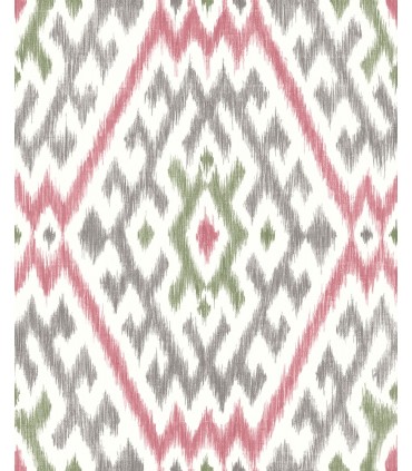 4146-27237 - Solola Fuchsia Ikat Wallpaper-Harmony