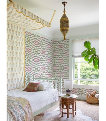 4146-27237 - Solola Fuchsia Ikat Wallpaper-Harmony