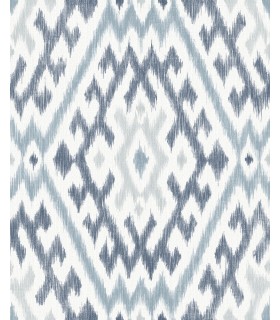 4146-27238 - Solola Blue Ikat Wallpaper-Harmony