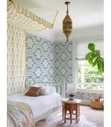 4146-27238 - Solola Blue Ikat Wallpaper-Harmony