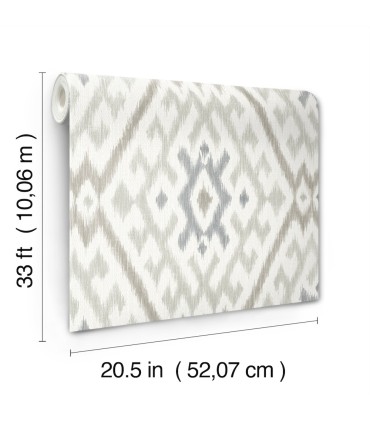 4146-27239 - Solola Stone Ikat Wallpaper-Harmony