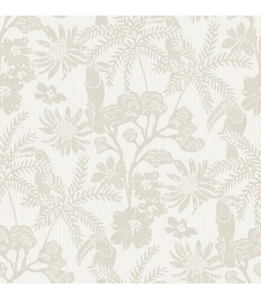 4146-27246 - Jacaranda Taupe Tropical Trail Wallpaper-Harmony
