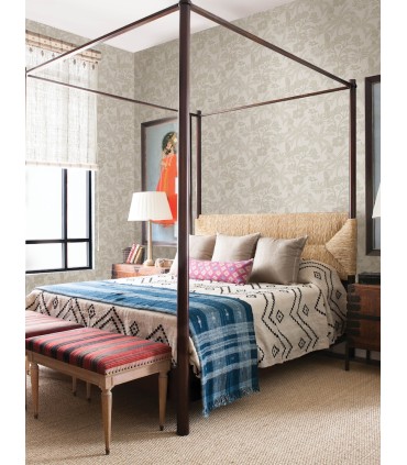 4146-27246 - Jacaranda Taupe Tropical Trail Wallpaper-Harmony