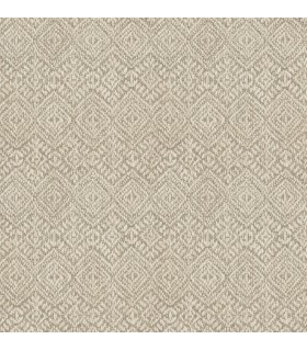 4146-27252 - Gallivant Neutral Woven Geometric Wallpaper-Harmony