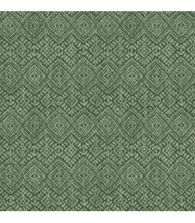 4146-27256 - Gallivant Green Woven Geometric Wallpaper-Harmony