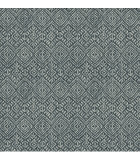 4146-27257 - Gallivant Indigo Woven Geometric Wallpaper-Harmony