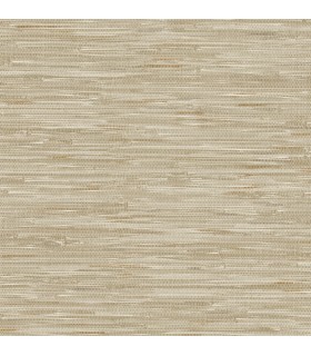4146-27259 - Exhale Light Brown Woven Faux Grasscloth Wallpaper-Harmony