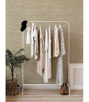 4146-27259 - Exhale Light Brown Woven Faux Grasscloth Wallpaper-Harmony