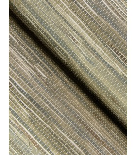 4146-27262 - Exhale Olive Woven Faux Grasscloth Wallpaper-Harmony