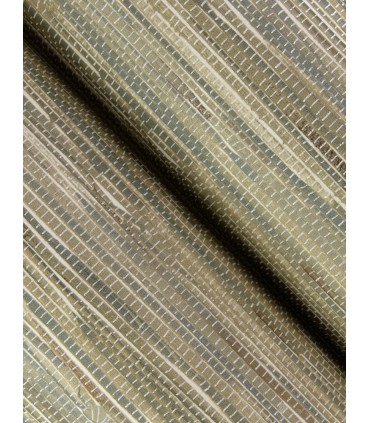 4146-27262 - Exhale Olive Woven Faux Grasscloth Wallpaper-Harmony