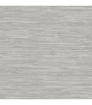 4146-27263 - Exhale Light Grey Woven Faux Grasscloth Wallpaper-Harmony