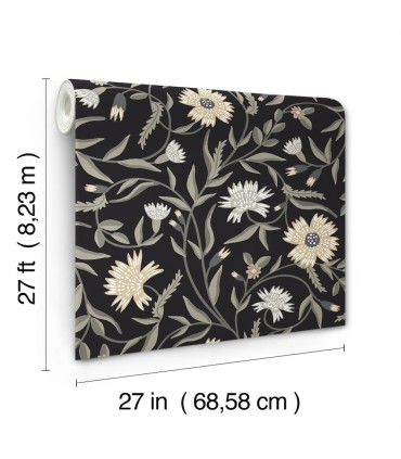 RF7434 - Aster Black Wallpaper- Rifle Paper Co. 3