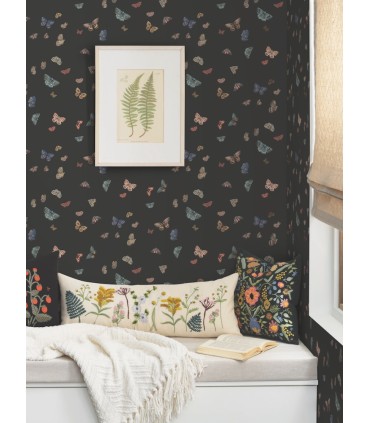 RF7413 - Butterfly House Black Wallpaper- Rifle Paper Co. 3