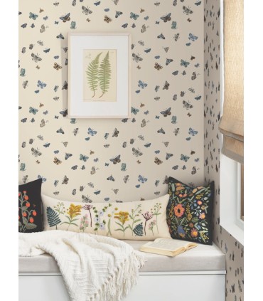 RF7412 - Butterfly House Linen Wallpaper- Rifle Paper Co. 3