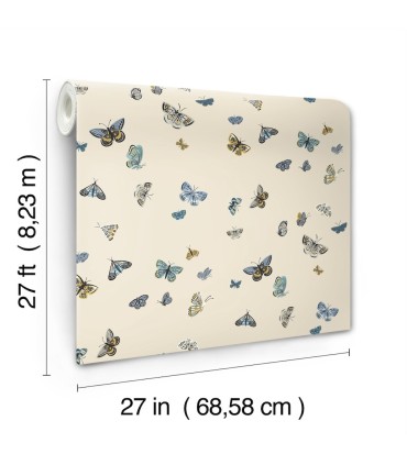 RF7412 - Butterfly House Linen Wallpaper- Rifle Paper Co. 3