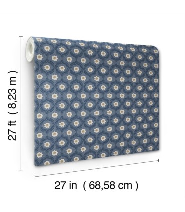 RF7441 - Emma Navy Wallpaper- Rifle Paper Co. 3