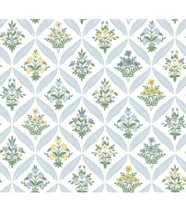 RF7514 - Estee Garden Blue Wallpaper- Rifle Paper Co. 3