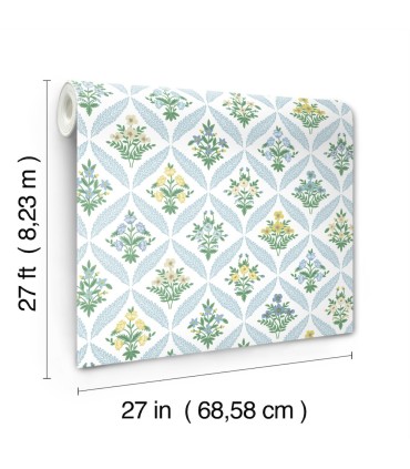 RF7514 - Estee Garden Blue Wallpaper- Rifle Paper Co. 3
