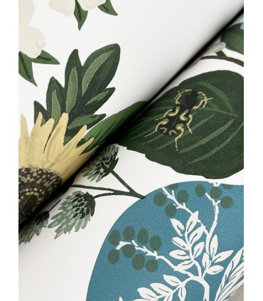 RF7401 - Flower Studies Blue Wallpaper- Rifle Paper Co. 3