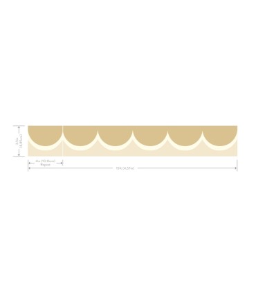 RF7521B - Linen Scallop Wallpaper Trim- Rifle Paper Co. 3