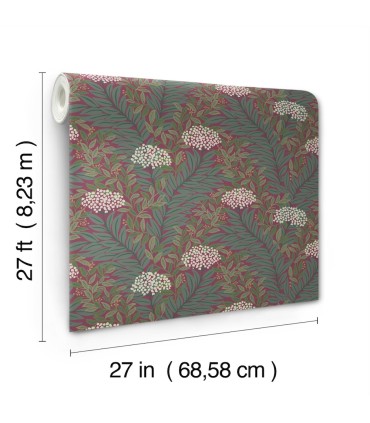 RF7506 - Highgrove Burgundy Wallpaper- Rifle Paper Co. 3