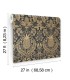 RF7483 - Pineapple Damask Black Wallpaper- Rifle Paper Co. 3
