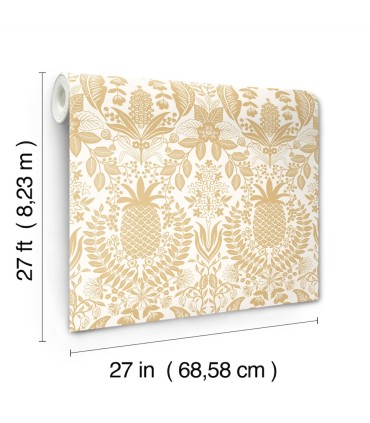 RF7482 - Pineapple Damask Gold Wallpaper- Rifle Paper Co. 3
