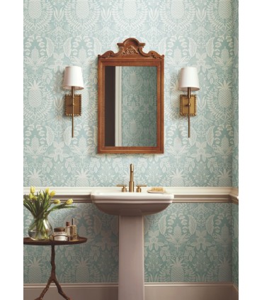 RF7484 - Pineapple Damask Light Blue Wallpaper- Rifle Paper Co. 3