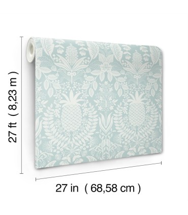 RF7484 - Pineapple Damask Light Blue Wallpaper- Rifle Paper Co. 3