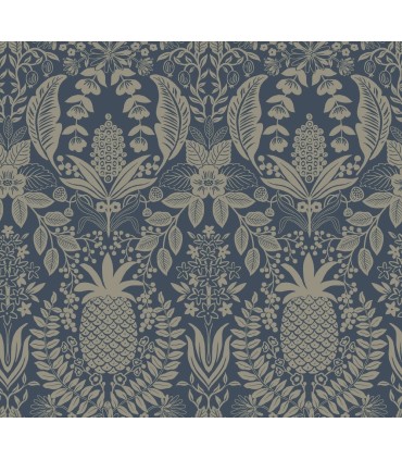RF7486 - Pineapple Damask Navy Wallpaper- Rifle Paper Co. 3