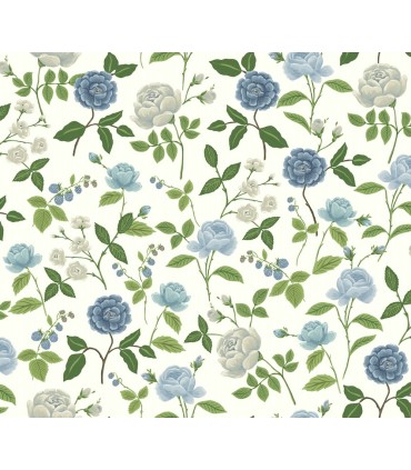 RF7543 - Roses Blue Wallpaper- Rifle Paper Co. 3