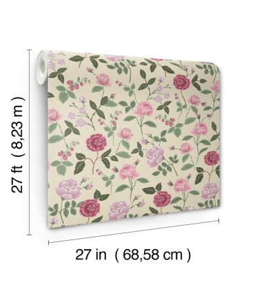 RF7541 - Roses Linen Wallpaper- Rifle Paper Co. 3