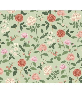 RF7545 - Roses Mint Wallpaper- Rifle Paper Co. 3