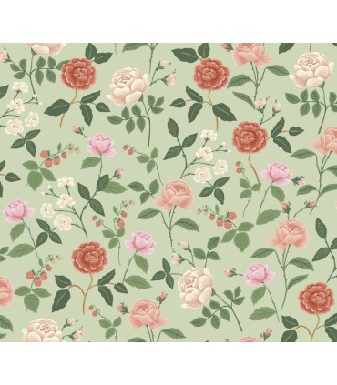 RF7545 - Roses Mint Wallpaper- Rifle Paper Co. 3