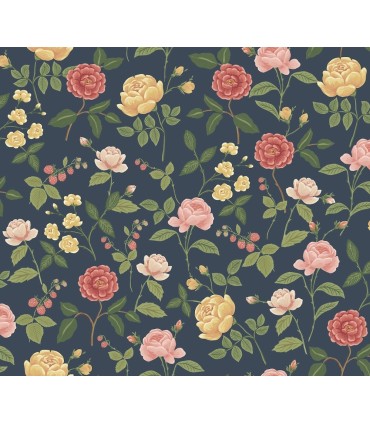 RF7544 - Roses Navy Wallpaper- Rifle Paper Co. 3