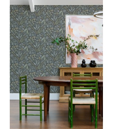 4135-27297 - Briar Grey Floral Wallpaper-Whimsy