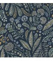 4135-27293 - Briar Navy Floral Wallpaper-Whimsy