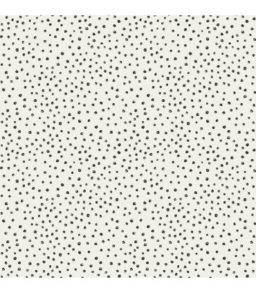 4135-27302 - Cassie Black Petite Polka Wallpaper-Whimsy