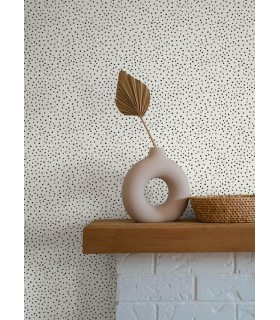 4135-27302 - Cassie Black Petite Polka Wallpaper-Whimsy