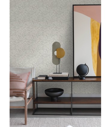 4135-27302 - Cassie Black Petite Polka Wallpaper-Whimsy