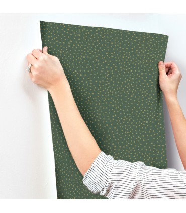 4135-27304 - Cassie Green Petite Polka Wallpaper-Whimsy