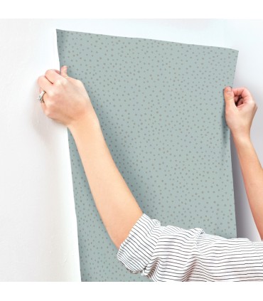 4135-27305 - Cassie Light Blue Petite Polka Wallpaper-Whimsy