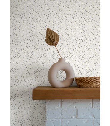4135-27303 - Cassie White Petite Polka Wallpaper-Whimsy