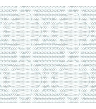 4135-27289 - Ernest Blue Quilted Quatrefoil Wallpaper-Whimsy